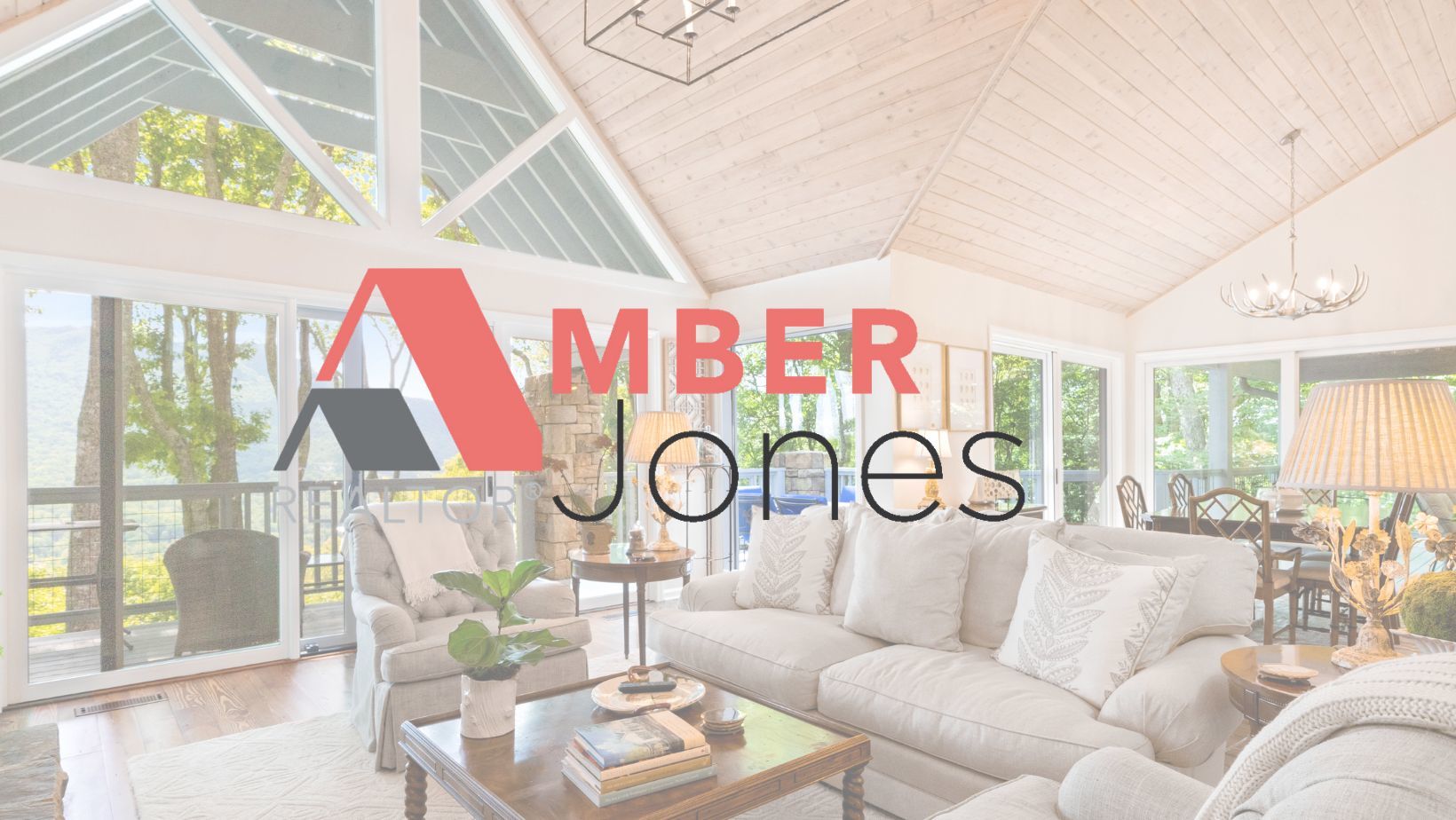 white marble kitchen with Realtor Amber Jones